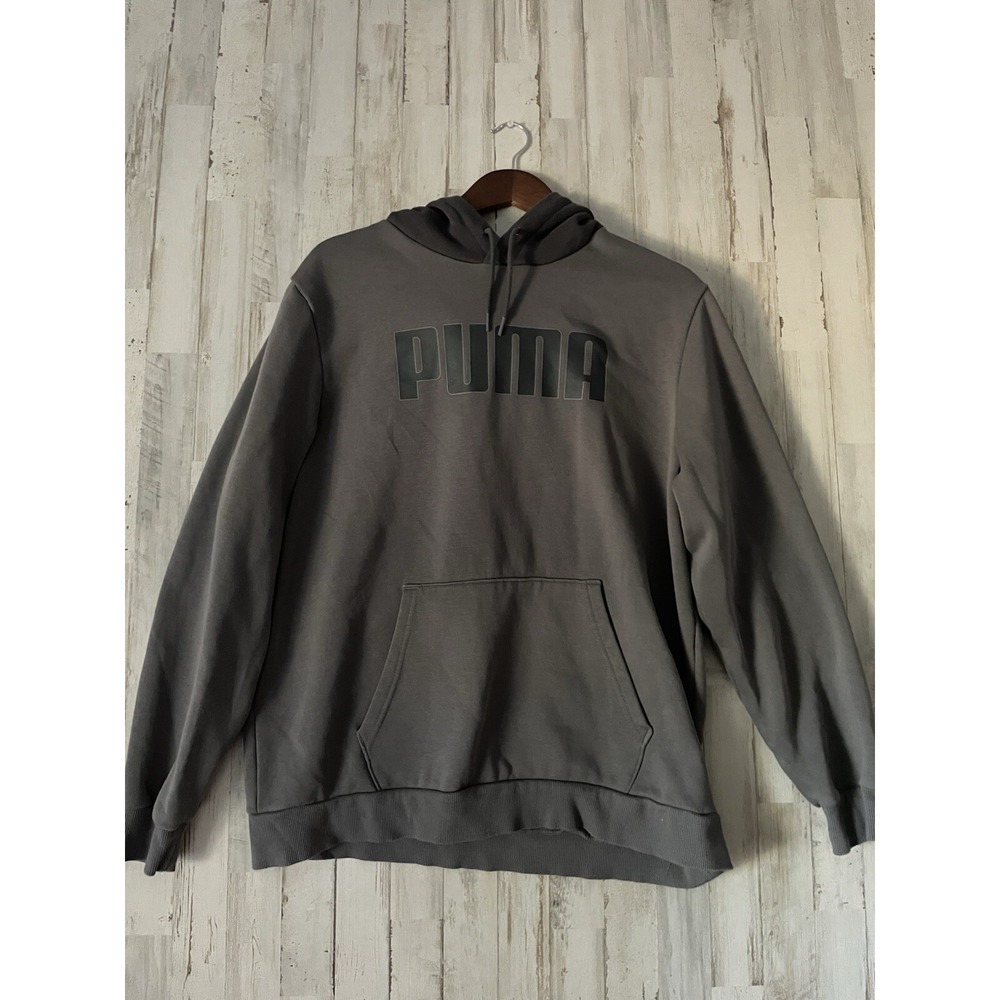 PUMA Mens Hoodie XLarge Jumper Cotton Pullover Fleece‎ Sweater Regular Fit Grey